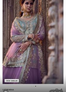 Lashkaraa Purple Embroidered Lehenga Set