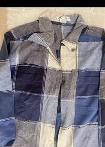 Patchwork Jacket &amp; Denim Shorts Set