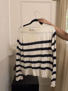 Zara Striped Long Sleeve Top