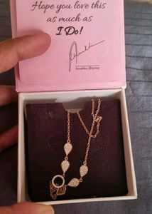 Elegant Rose Gold Diamond shape Necklace