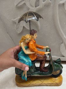 Romantic Couple Scooter Figurine