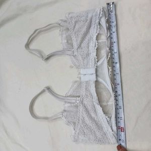 🥰 Lace Balconette Bra with Pink Bow