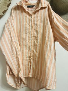 Striped Button-Up Shirt