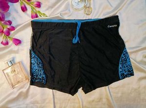 Stylish Black &amp; Blue Athletic Shorts