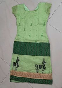 Girls Ethnic Green Kurti – 10–11 Years