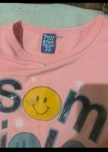 Cute Doll Outfit - Pink T-shirt &amp; Denim Shorts