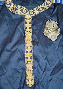 Elegant Navy Blue Anarkali Dress