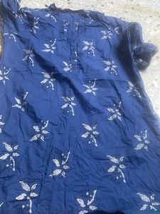 Blue Floral Kurti