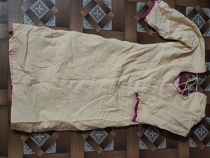 Elegant Cream Kurta with Pink Pants