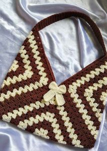 Crochet Bow Shoulder Bag🎀