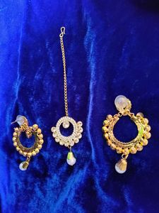 Earrings With Maang Tika