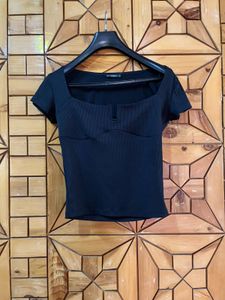 final offer Ribbed Scoop Neck Top by mywishbag