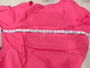 Coral Casual Dress with Pockets