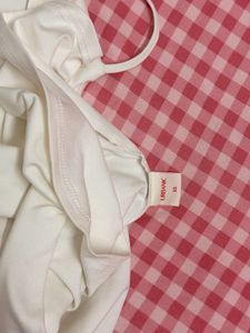 Elegant White Strapless Mini Dress