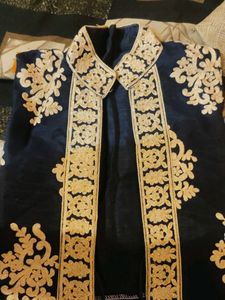 havy Elegant Navy Embroidered Kurta Set