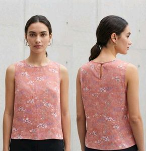 Chic Sleeveless Floral Print Top