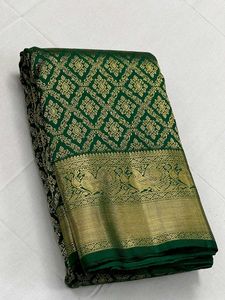 Elegant Green Banarasi Silk Saree
