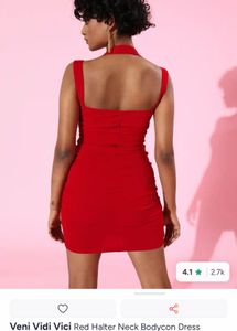 Red Ruched Dress sized large