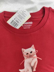 Cute Cat Graphic Crop Tee - XS/S
