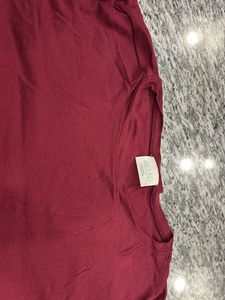 Maroon Long Sleeve Casual Top