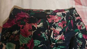 Flowy Floral Print Maxi Skirt like pant