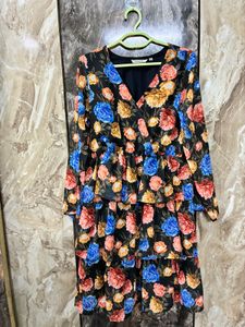 Floral Tiered Midi Dress