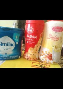 empty Similac, MTR, Sparsh Drink Mix Bundle