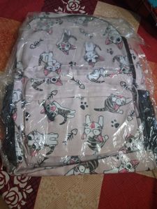 Cute Cat Print Backpack