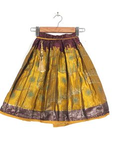 Mustard Yellow Embroided Lehanga Set(Girl’s)