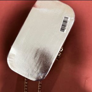 Chic Silver Quilted Box/Vanity Bag