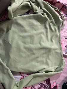 Sheer Ruched Crop Top