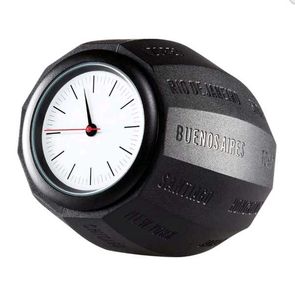Unique World Time Barrel Shaped Desk Clock
