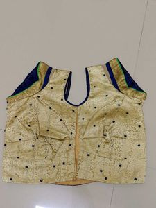 Elegant Gold Brocade Blouse