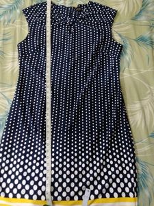 Chic Navy Polka Dot Dress