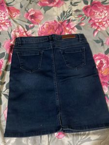Dark Wash Denim Skirt