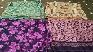 4 used daily wear sarees
