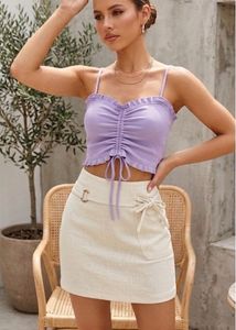 Chic Lavender Ruched Cami Top
