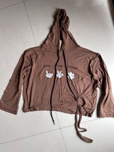 Brown Graphic Hoodie