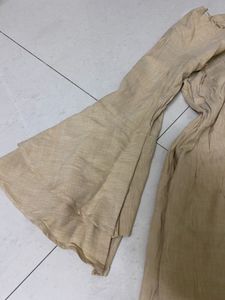 Beige Kurta with Bell Sleeves