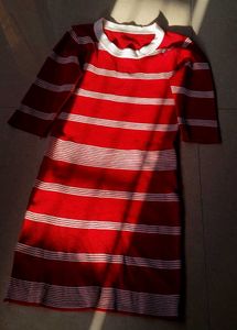 Red Striped Knit Dress