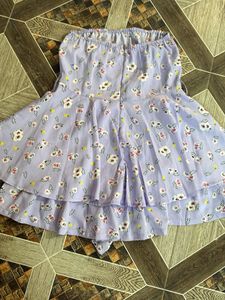Cute Floral Strapless Mini Dress