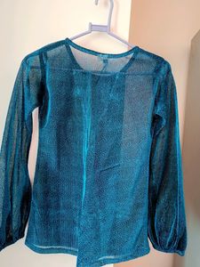 I'm Selling a Sheer Shimmer Blue Top