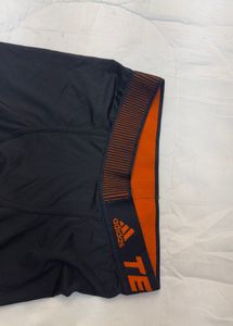 Adidas Black &amp; Orange Athletic Tights
