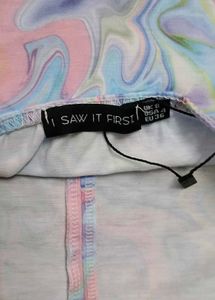 Colorful Marble Print Halter Top