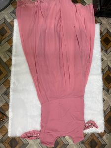 Embroidered Pink gown Set