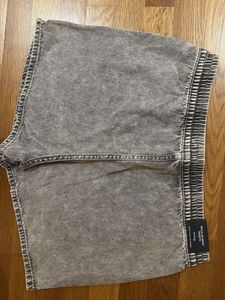 Grey Wash Denim Shorts