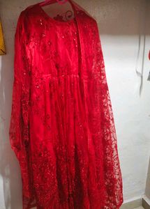 Stunning Red Embroidered Lehenga Choli