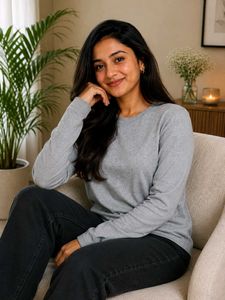 Comfortable Grey Long Sleeve Top