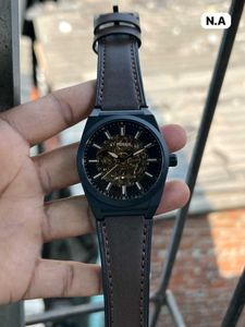 Fossil Automatic Watch with Leather Strap PREMIUM