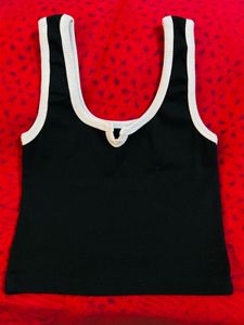 Ribbed Black Tank Top